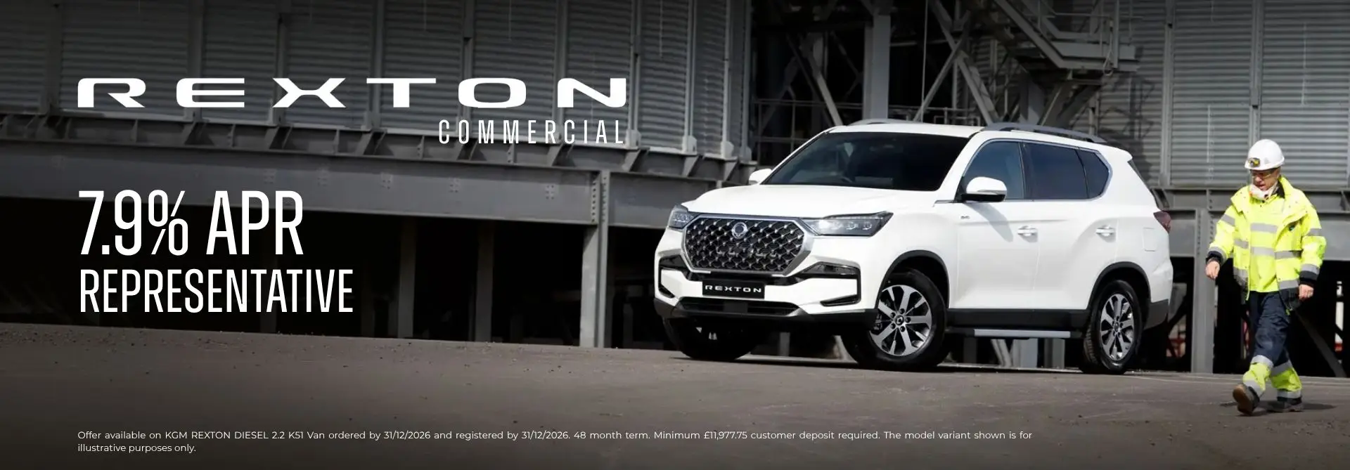 Rexton Commercial PCP 7.9% APR Representative finance